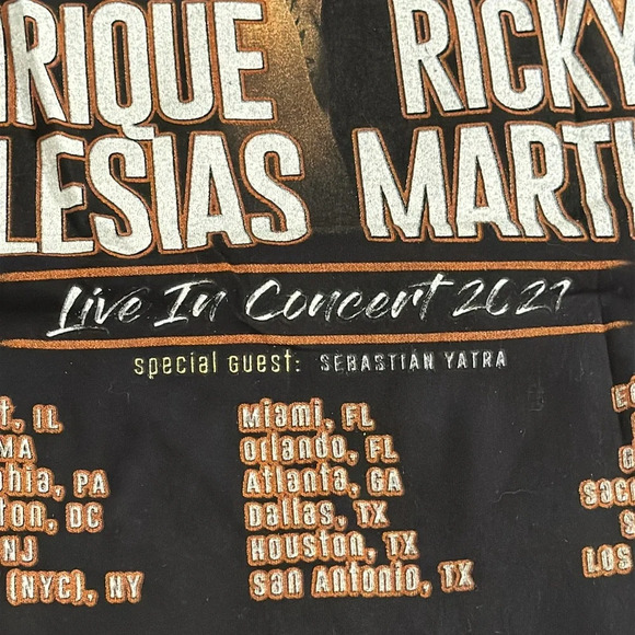 2021 Enrique iglesias-Ricky Martin live in concert tour Blkg Double Sided SM - Picture 4 of 4